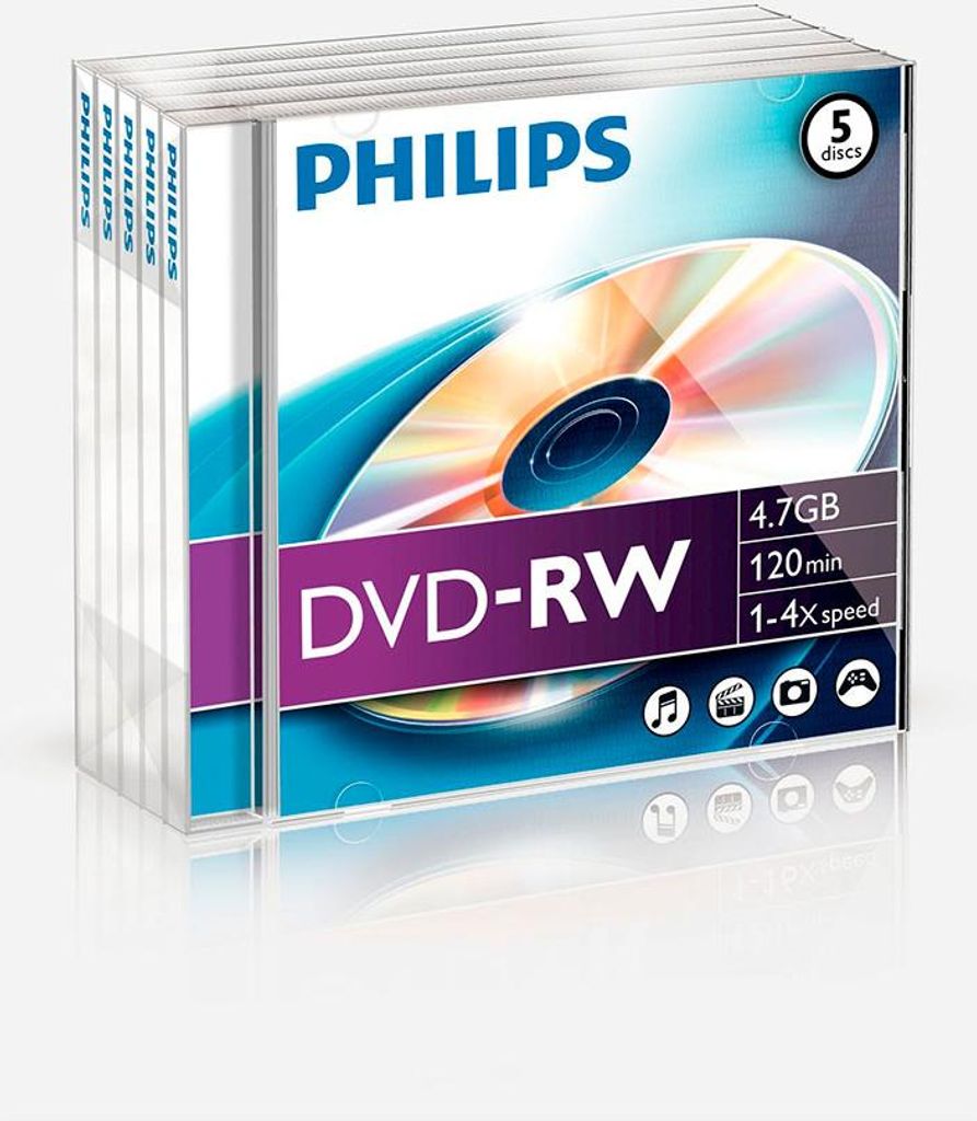 OUTLET Philips PHOV-RW4754JC Box de DVD-RW media in bianco Immagine del prodotto 
