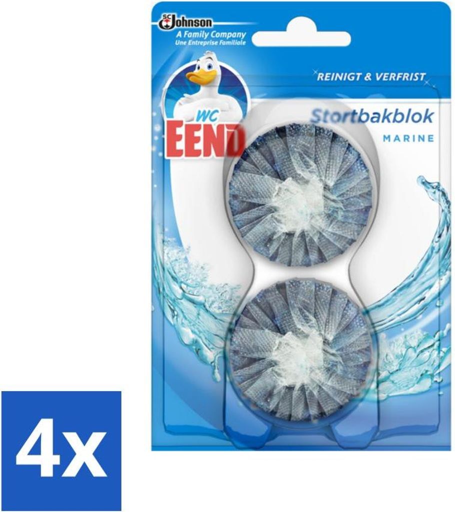 WC Duck – Duo-Spülkastenblock – Reinigt und erfrischt mit jeder Spülung – 2 Blöcke - Vorteilspack - 4 Stücke