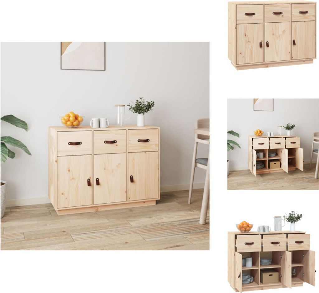 vidaXL Sideboard 100x40x75 cm Massivholz Kiefer - Sideboards