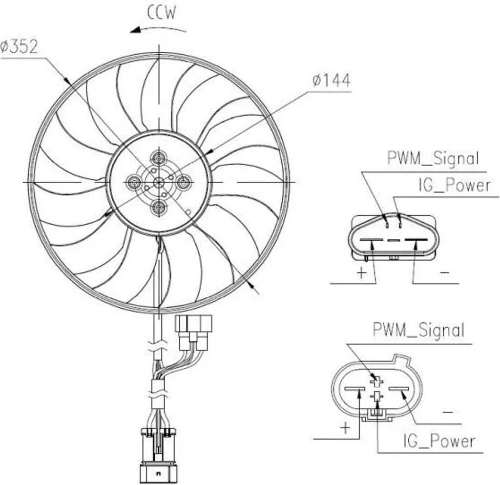 Ventilateur radiateur pour Audi A3 8V et Q3 F3, idéal remplacement OE