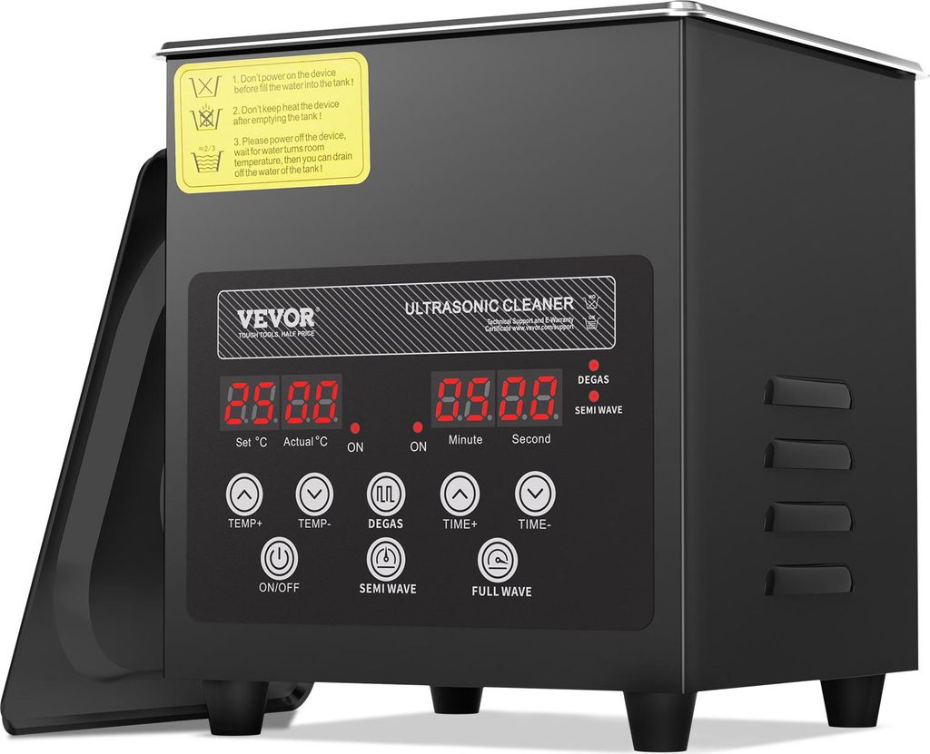 VEVOR 2 L Ultraschallreiniger 60 W digitales Ultraschallreinigungsgerät mit Schonmodus & verbesserter Entgasung, 40 kHz industrieller Schmuckreini...
