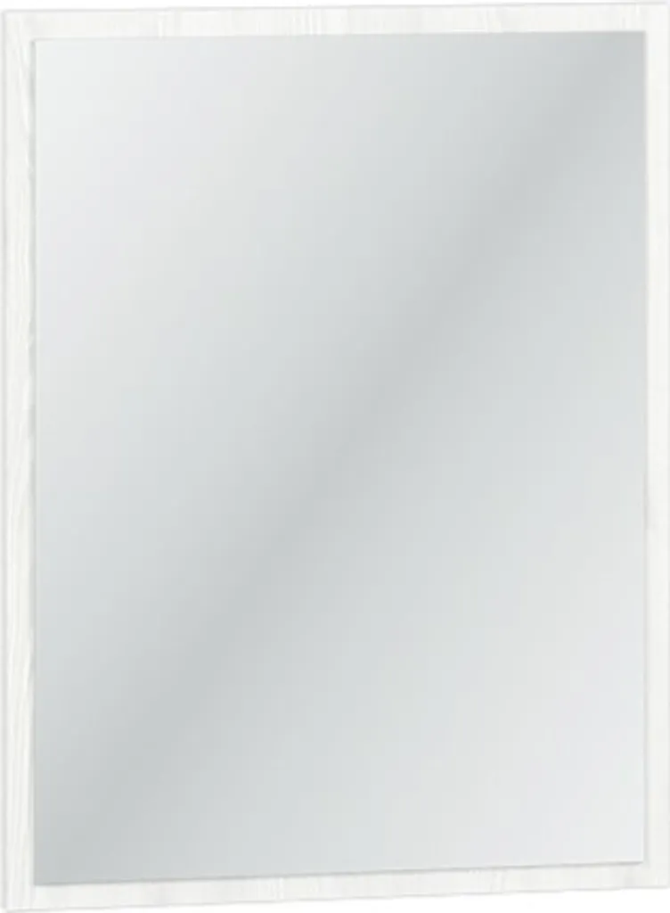 Miroir mural INGO en pin massif blanc - Élégance scandinave 50x70 cm