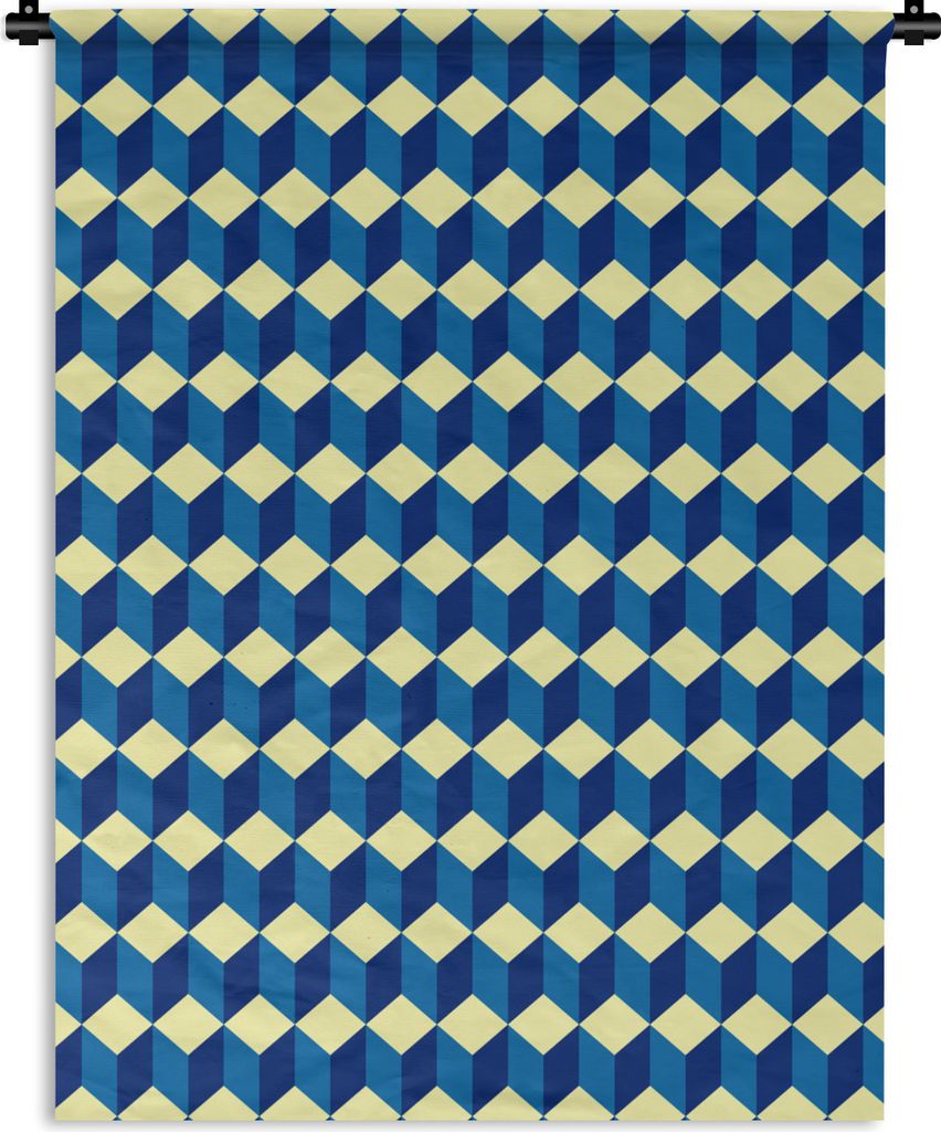 MuchoWow Wandteppich Wandbehang Würfel - Muster 150x200 cm Tapisserie Dekoration Wandtuch - Wandaufhängung - Moderner