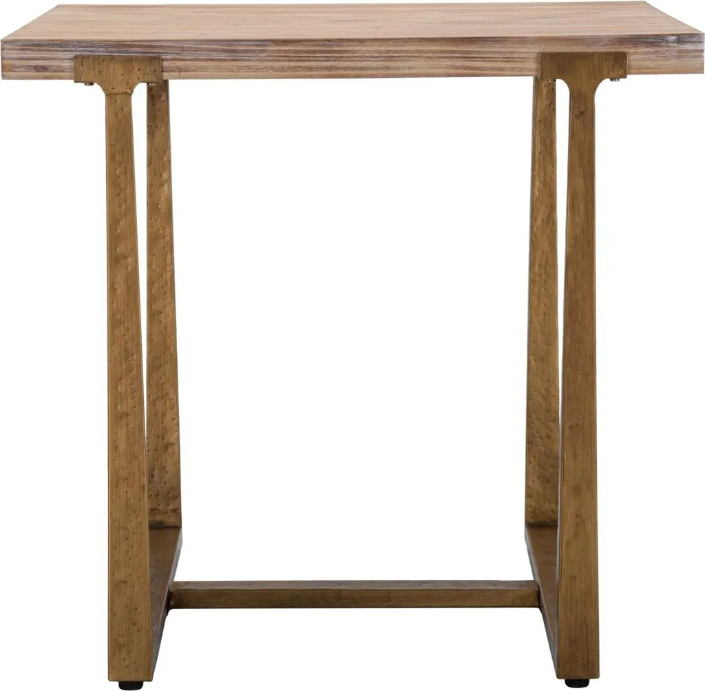 FURNLUX Table à manger Ankara Marron 80cm - Table de Cuisine Carrée Bois