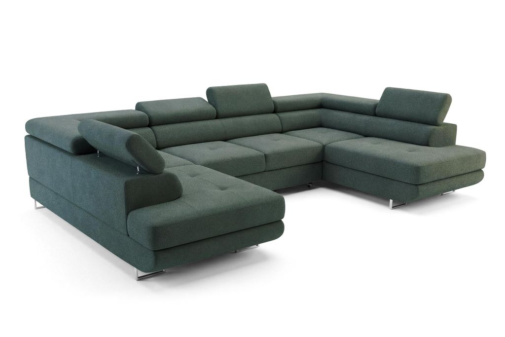 Ecksofa mit Schlaffunktion und Bettkasten PASTI U-Form, Produktbild 