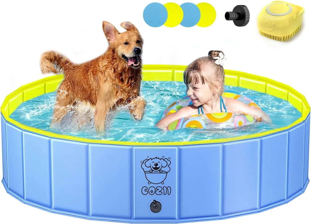 Piscine pour Chien Pliable et Portable L - Bassin de Baignade pour Été