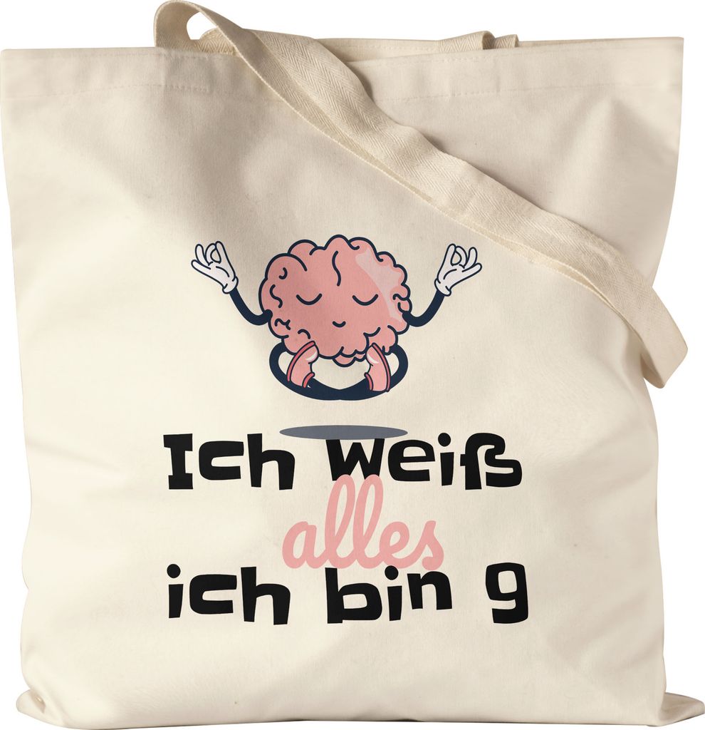Ich Weiß Alles Ich Bin 9 Jutebeutel Stoffbeutel Canvas Geschenkidee 9. Geburtstag Humorvoll Sarkastisch
