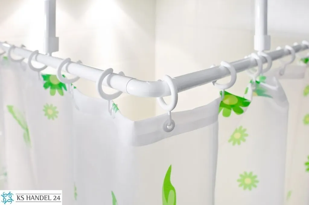 Barre de douche 120x120 cm Accessible aluminium blanc format extra long