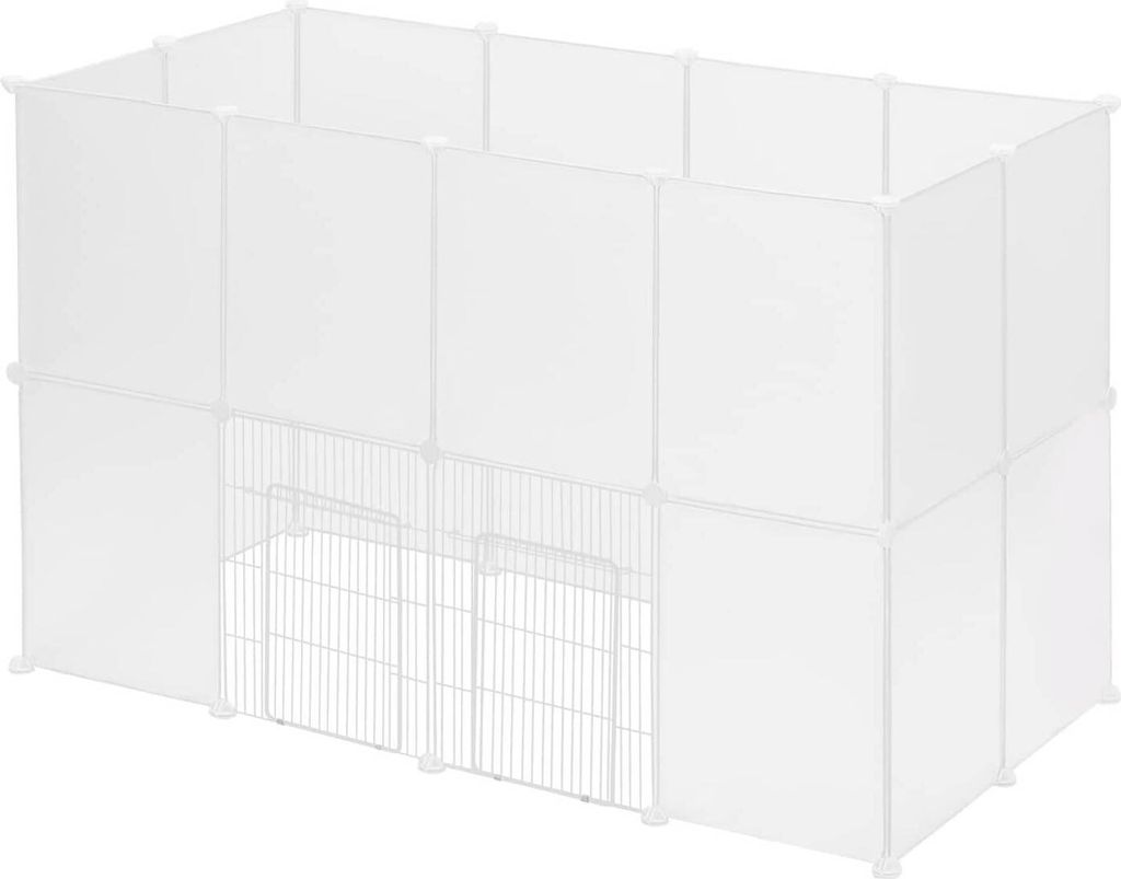EUGAD Freigehege für Kaninchen, mit Tür, aus Kunststoff, Produktbild 