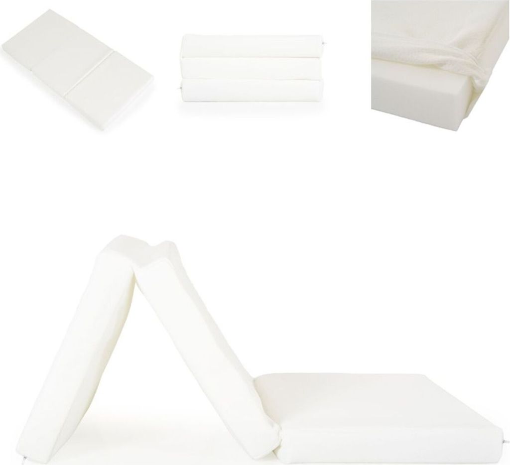 Moni Babybett Faltmatratze, Klappmatratze Snooze 120 x 60 x 6 cm, Bezug waschbar weiß2