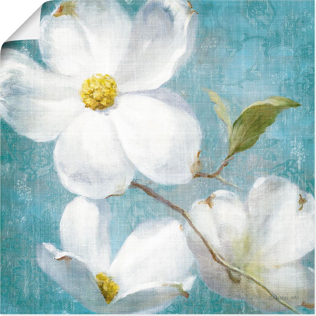 ARTland Poster Vintage Blüte IV Größe: 30x30 cm Produktbild 