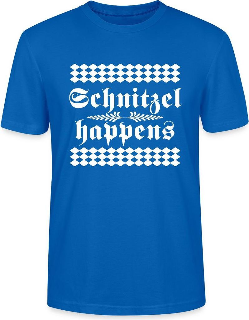 Spreadshirt Schnitzel Happens Uni Bio T-Shirt, XL, Pfauenblau