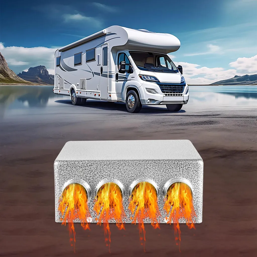 Chauffage d'Appoint Électrique Gris avec Thermostat et Design Compact