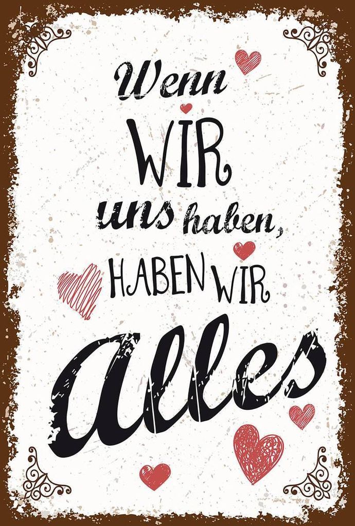 vianmo Holzschild 18x12 cm Wenn wir uns haben, haben alles