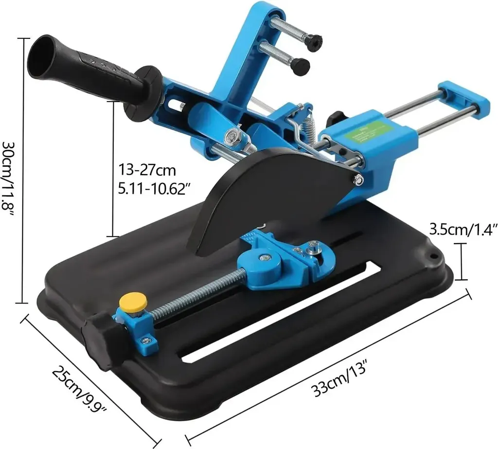 Base Fissa per Smerigliatrice 100-125mm | Supporto Doppio Foro Taglio 45° - 3