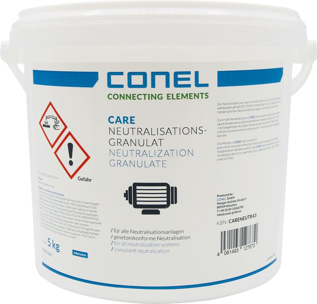 CONEL CARE Neutralisationsgranulat für Brennwertheizungen Eimer a 5 kg