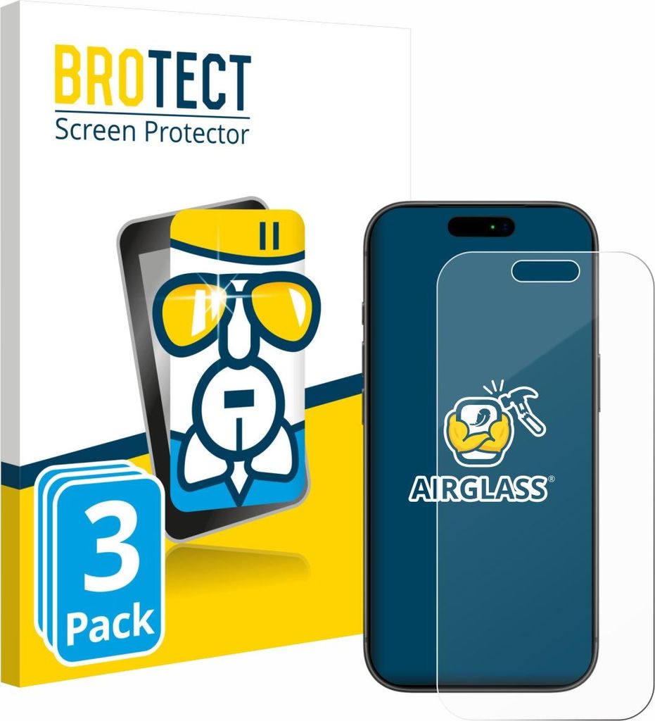 3x BROTECT Schutzglas für Apple iPhone 17 Pro Schutzfolie Panzer Folie Glas Display Schutz klar