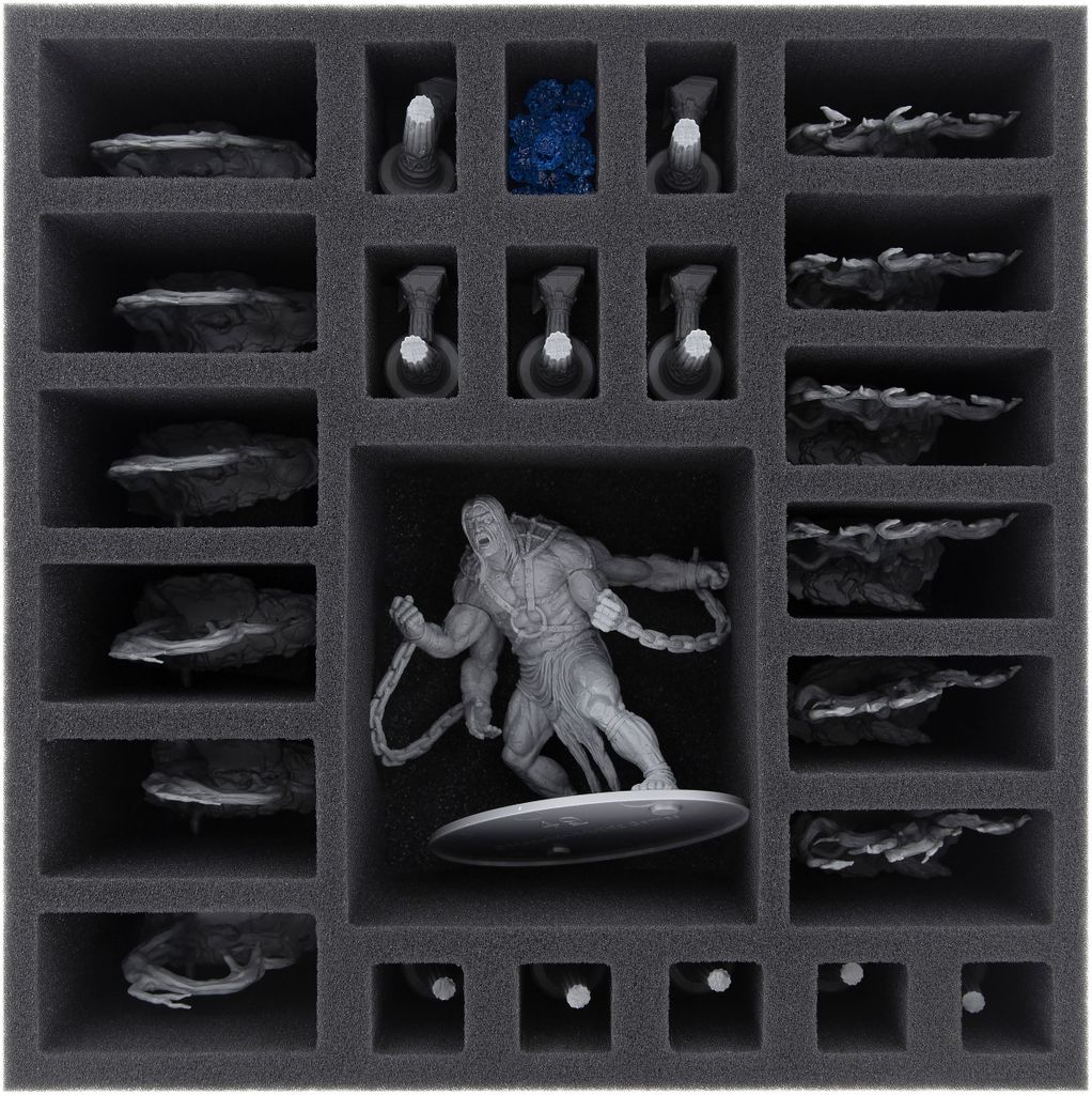Miniaturen Aufbewahrungsbox 295×295×90mm mit Schaumeinlage Pantheon