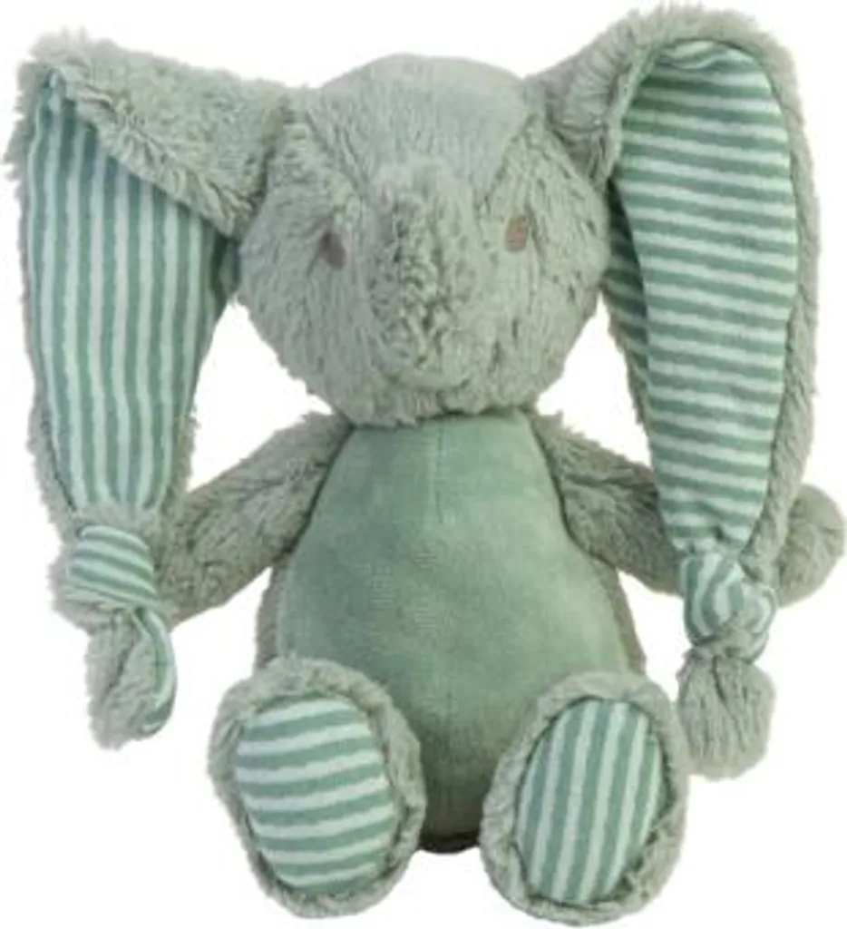 Peluche doudou éléphant vert 24cm Happy Horse Eddy pour bébé et enfant