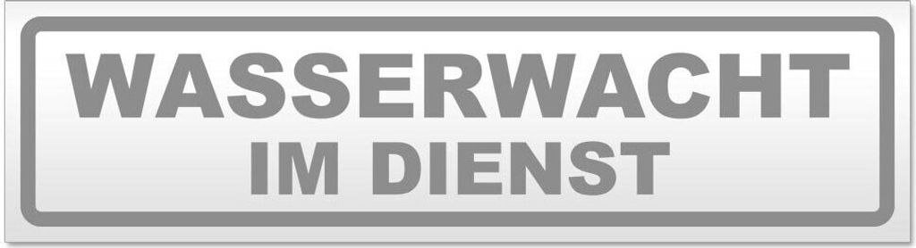Kiwistar - Autoaufkleber - Grau - 45 x 12 cm - Wasserwacht im Dienst - Hinweis Aufkleber Sticker für Auto, Kfz, Fahrrad, PKW, LKW