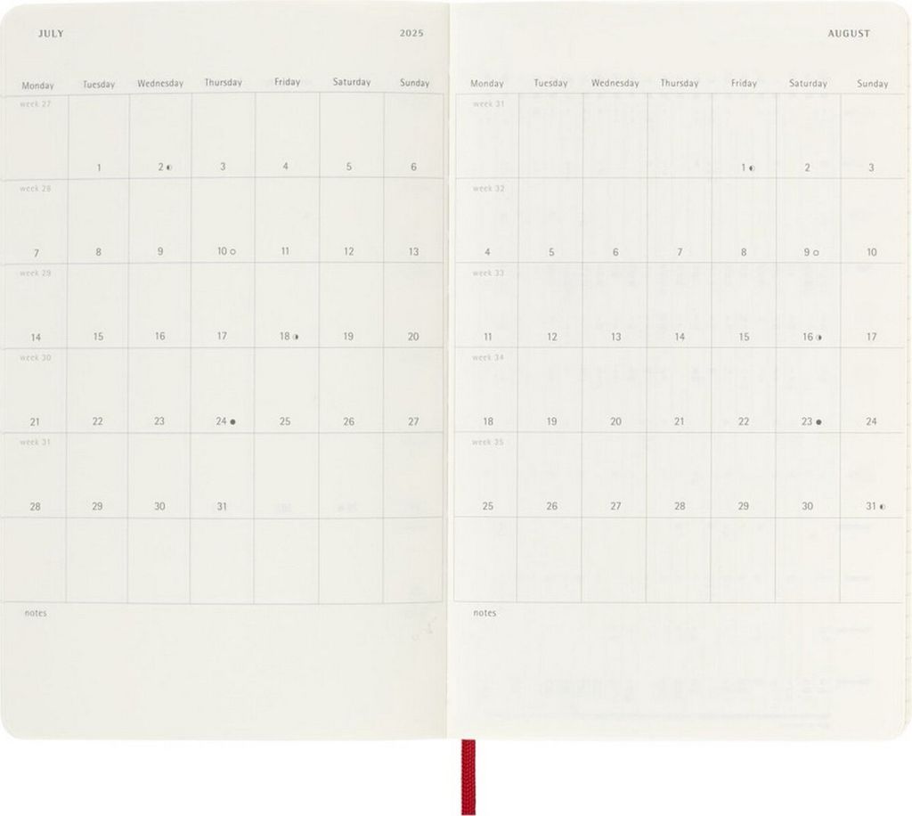 Moleskine 12měsíční denní kalendář 2025, velký/A5, 1 den = Obrázek produktu 8