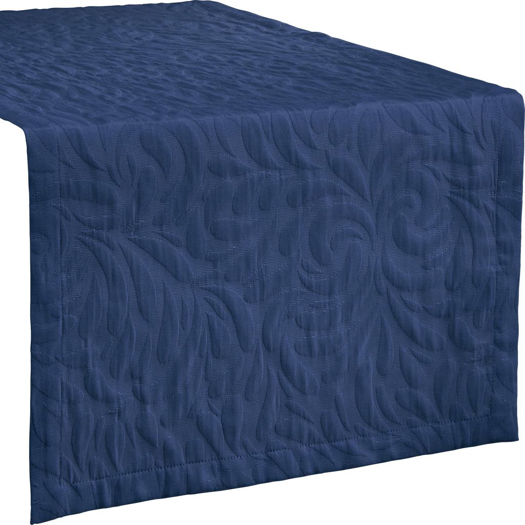 Erwin Müller Tischläufer Cadiz" blau 50x150 cm"