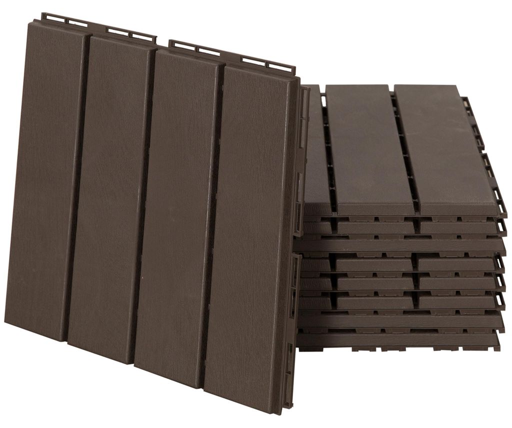 Terrassenfliesen 30 x 30 cm 9 Stš¹ck 0.81 O Klickfliesen Balkonfliesen mit Klicksystem Drainagefunktion Bodenbelag Fliese fš¹r Terrasse Balkon...