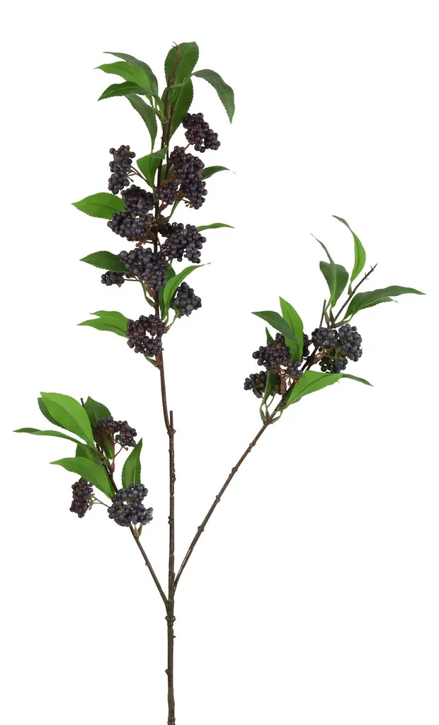 Fleur de Viburnum artificielle bleue 15cm pour décoration de table