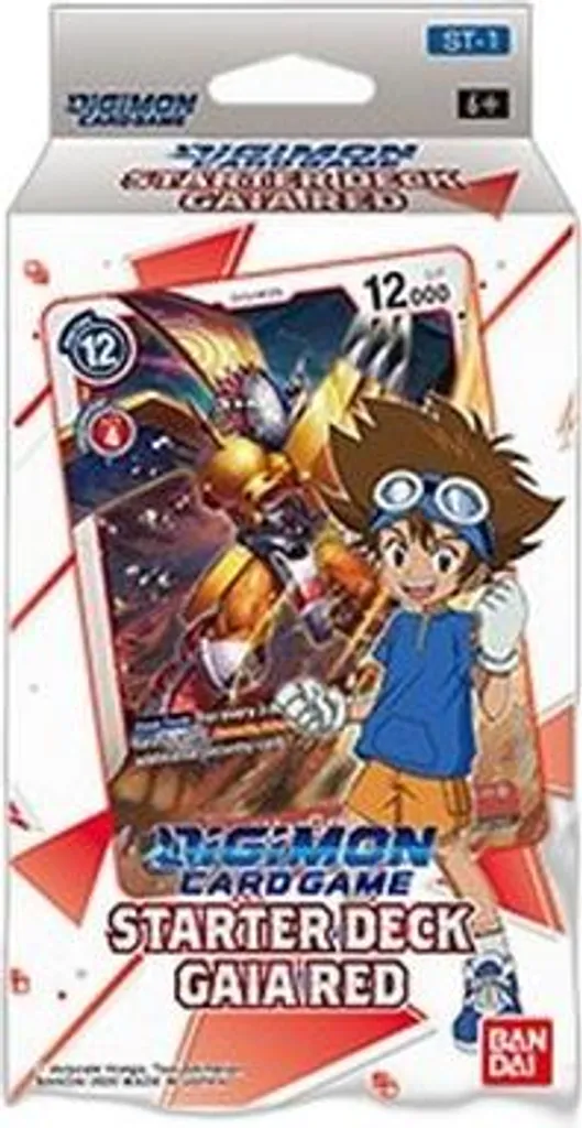 Jeu de Cartes Digimon Gaia Red - Starter Deck ST1 pour Débutant Rouge