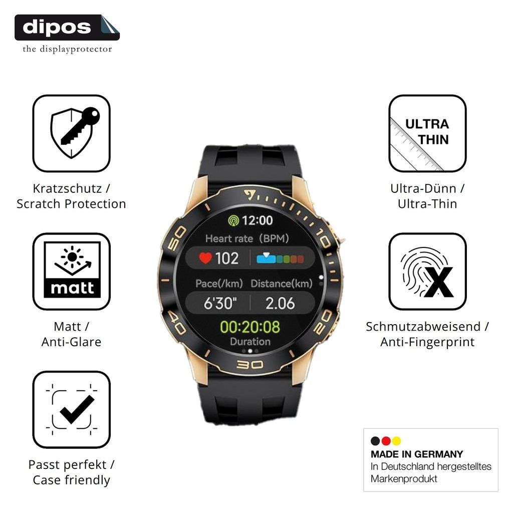 6x Schutzfolie für BENYAR SMART TX7 matt Displayschutzfolie Folie Display Schutz dipos