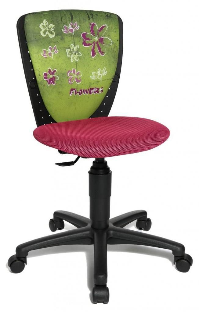 Kinderstuhl High S`Cool Schwarz-Rosa / Flowers von Top Star