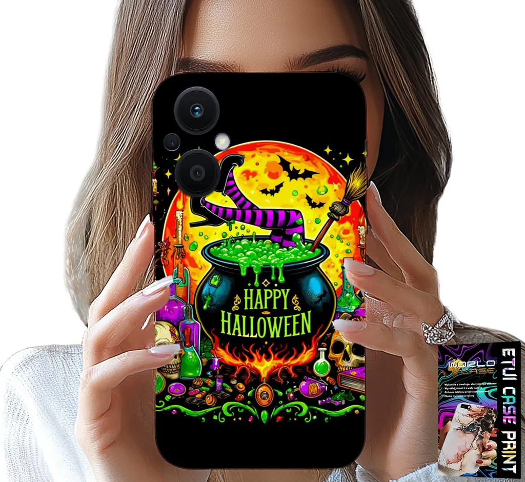 Offerta Cover Oppo Reno7 Lite 5G Halloween - Vetro Temperato 9H Prezzo Top