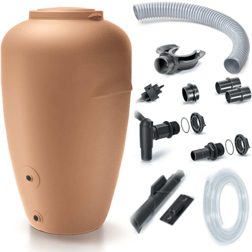 Set Aquacan 440 L Regenwassertank + Anschluss-Set für Regenwassertanks Icanset 1 + Icanset 5