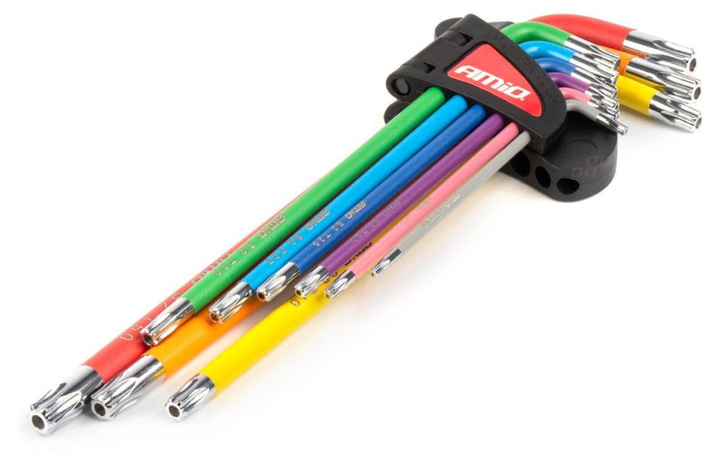 9-teiliges Set lange L-förmige TORX-Schlüssel aus S2