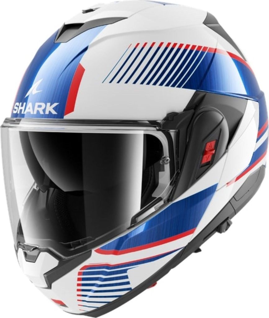 Shark Oxo Sikter Klapphelm, weiß/blau/rot, XL (61/62)