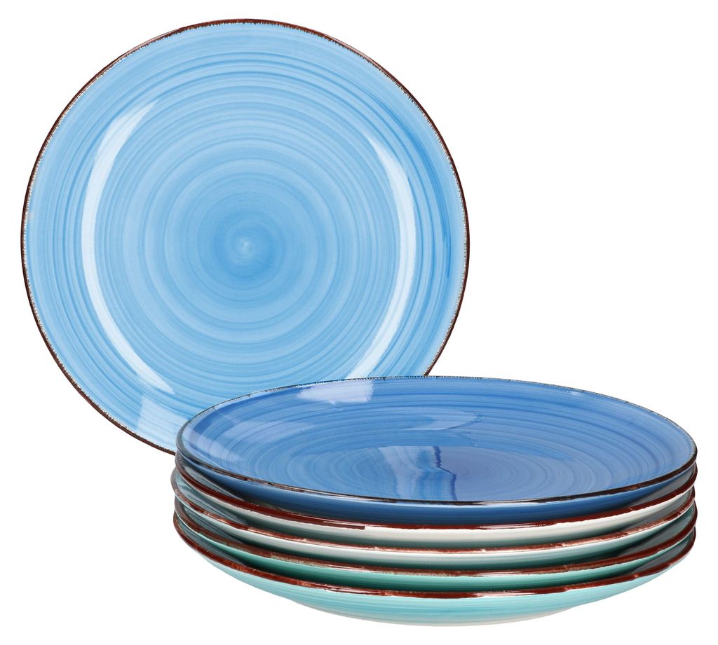 6er Blue Speiseteller Landhausstil Ø27cm Essteller 6 Produktbild 