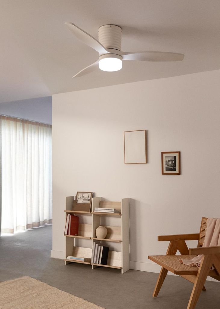 WIND CALM LINE - Leiser Deckenventilator 40W Ø132 cm 100% Holz