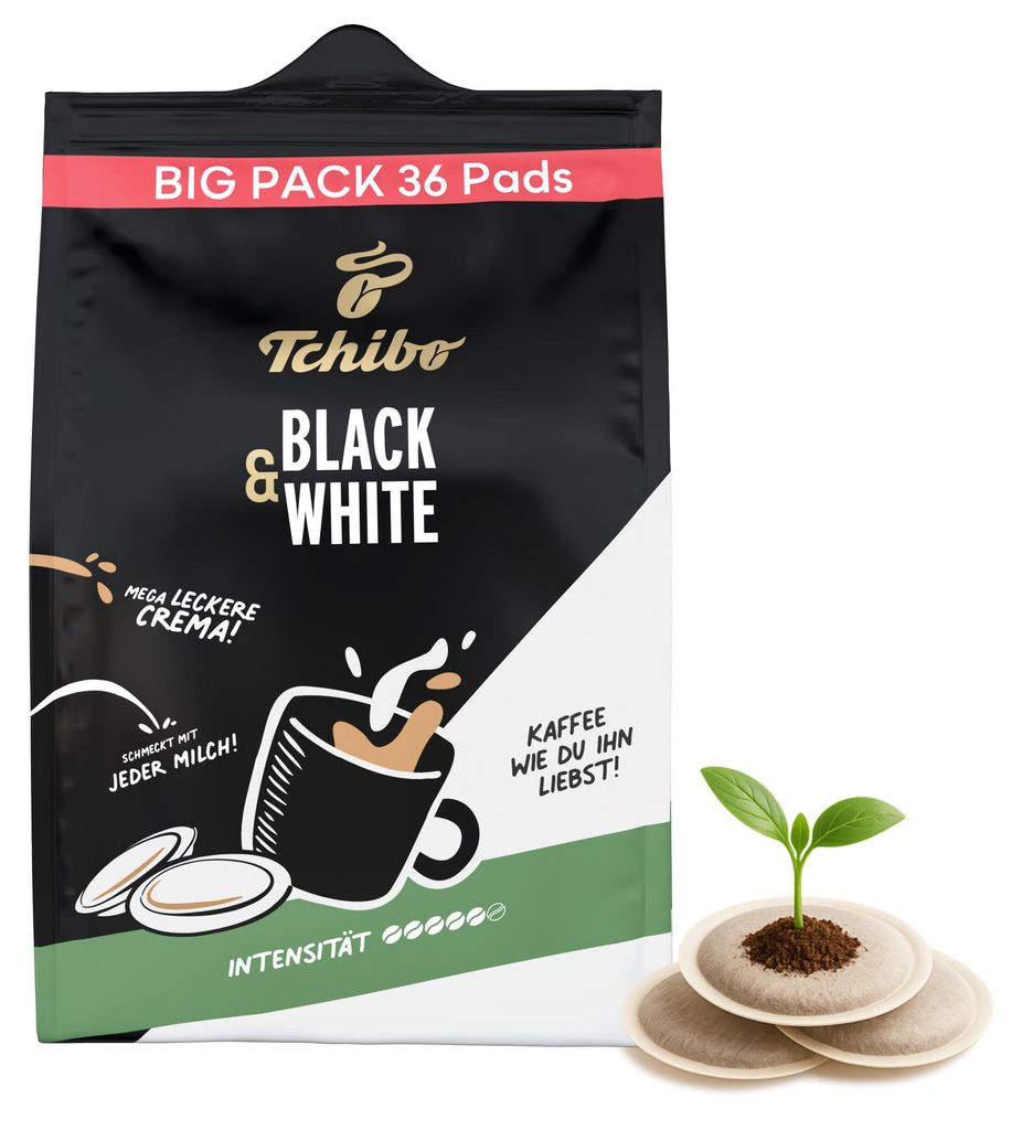 Tchibo Kaffeepads BLACK & WHITE, 36 Stück – 1er-Pack Produktbild 