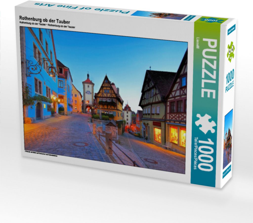 CALVENDO Puzzle Rothenburg ob der Tauber | 1000 Teile Lege-Größe 64x48cm Foto-Puzzle für glückliche Stunden