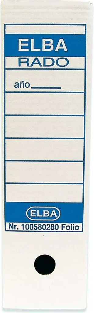Boîte de rangement Elba A4 blanc avec dos de 80mm et œillet de préhension