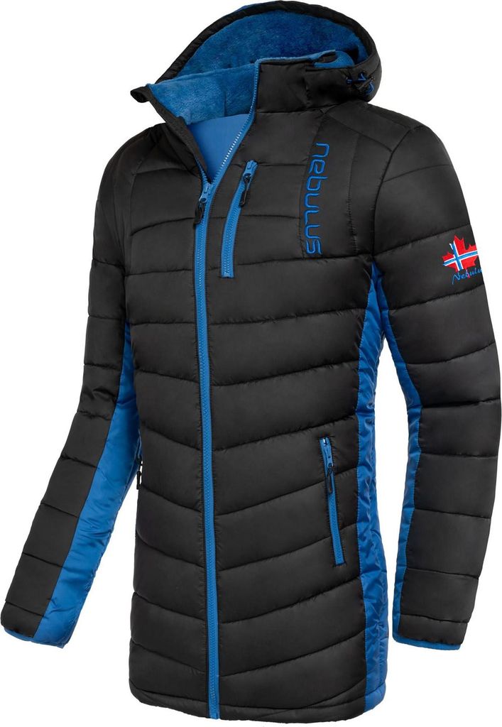 Nebulus Wintermantel-Kurzmantel COATY Herren, warme Outdoorjacke , praktische & vielseitige Übergangs- & Winterjacke , P4925 - Herren, schwarz-kob...
