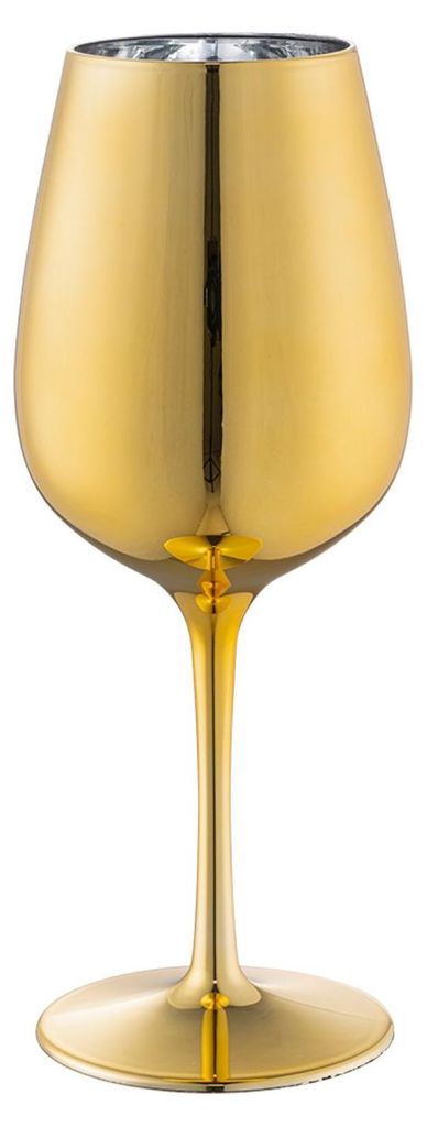 Modernes Gold Weinglas 450ml aus leichtem, bruchsicherem Produktbild 