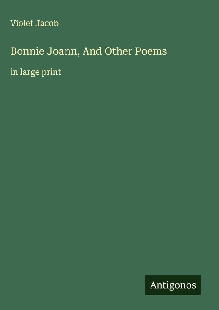Bonnie Joann, und andere Gedichte
