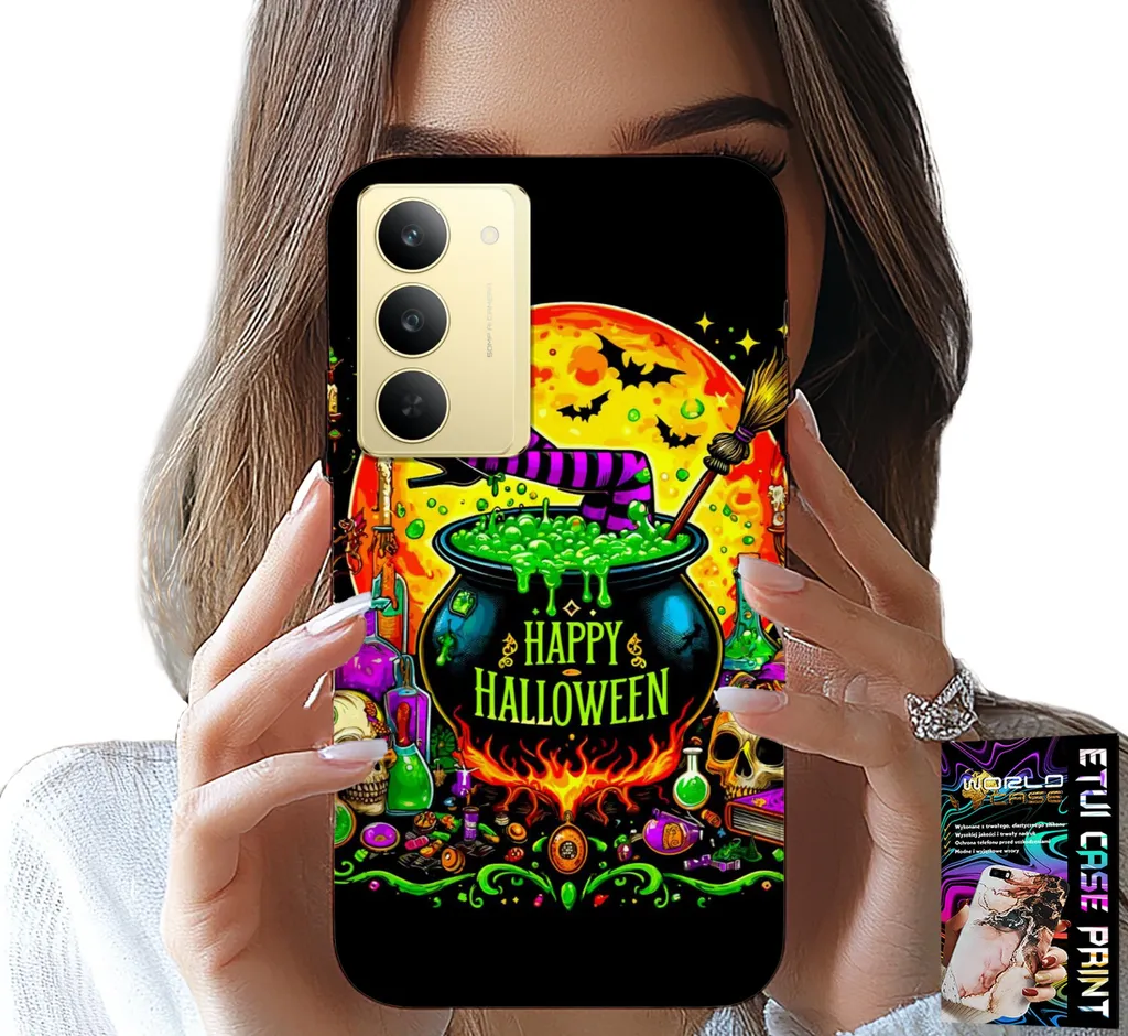 Cover Realme 14X Halloween: Strega, Calderone e Vetro (Niente Scherzi!)