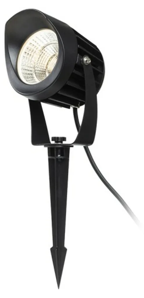 Spot de jardin sur piquet LED 20W noir IP65 3000K RENDL HAVANA R14383