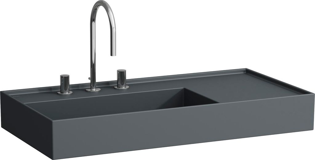 LAUFEN Kartell Waschtisch, 3 Hahnlöcher, ohne Überlauf, Ablage rechts, 900x460mm, H8103387581581