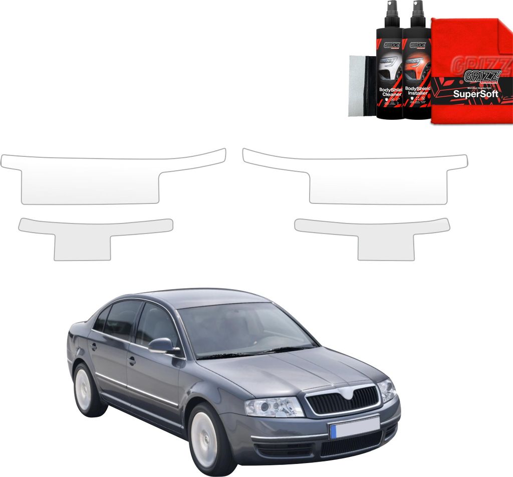 4in1 Schutzfolie für Schweller - Skoda Superb (2001-2008) Grizz Protector