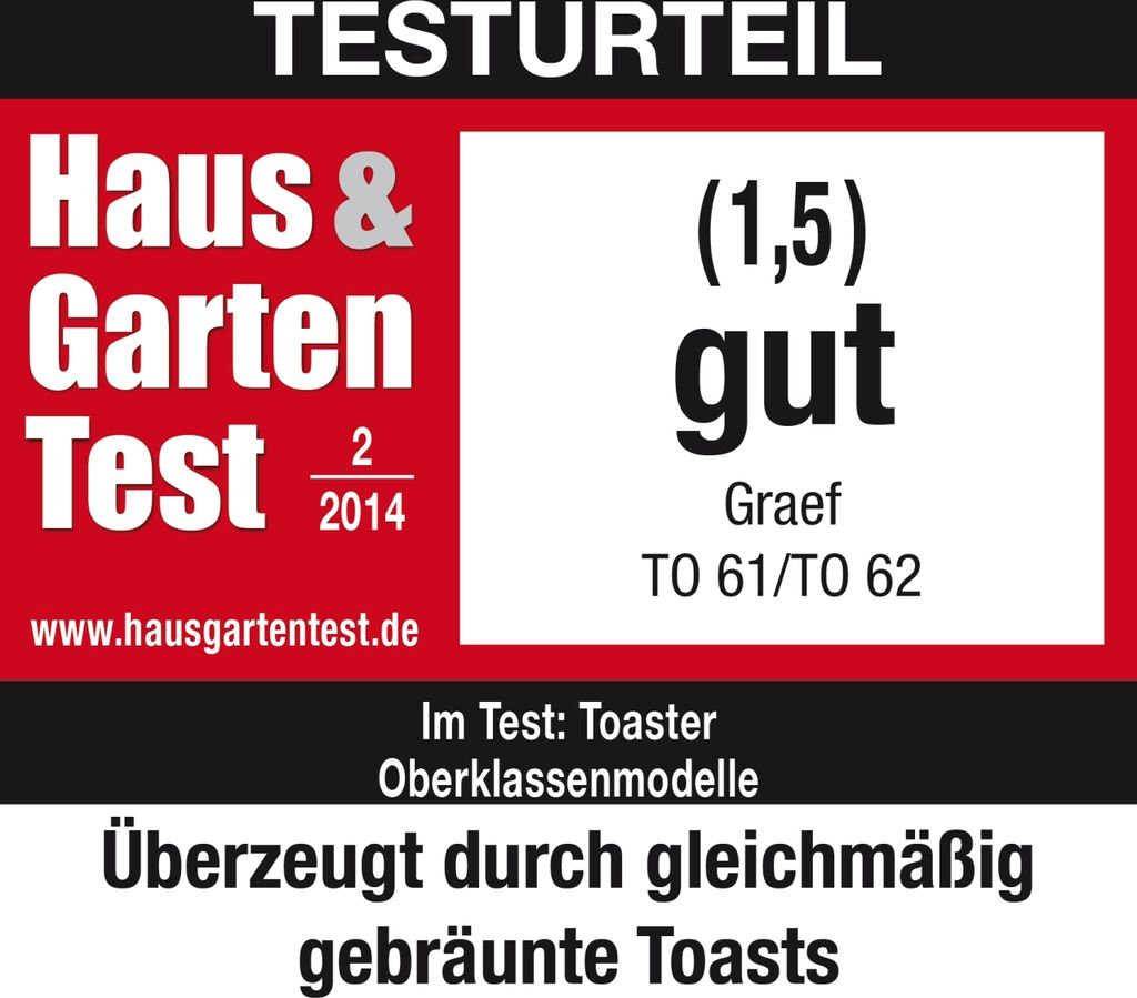GRAEF Toaster TO62 1000 W schwarz Produktbild 20