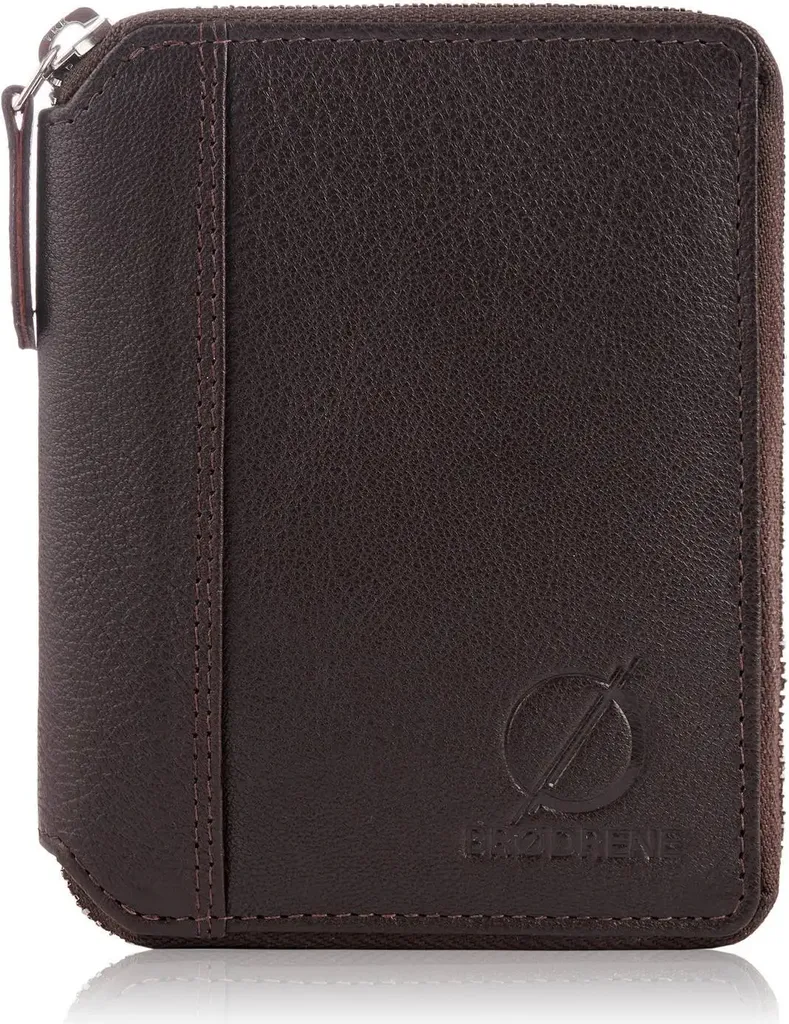 Portefeuille Homme en Cuir Marron et Blocage RFID pour Cartes Bancaires