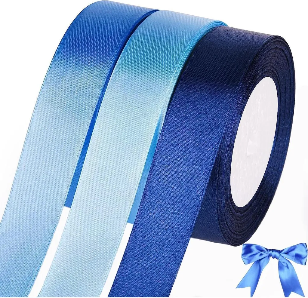 Nastro Raso Blu All'ingrosso 20mm x 66m - Fornitura Eventi e Packaging